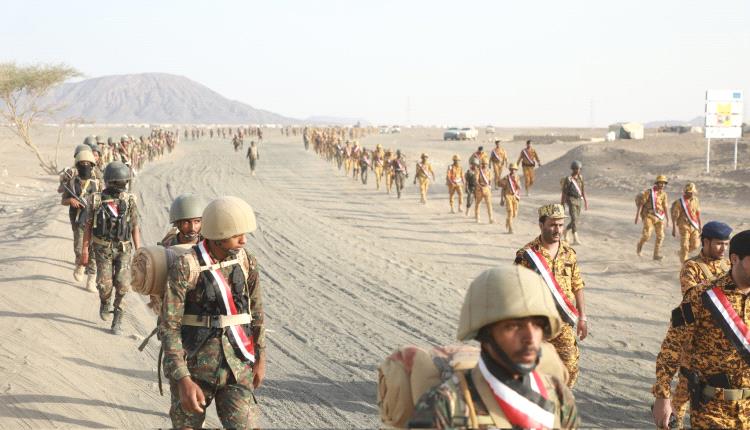 مسير عسكري مشترك لقوات الأمن الخاصة وشرطة المنشآت بمحافظة مأرب
